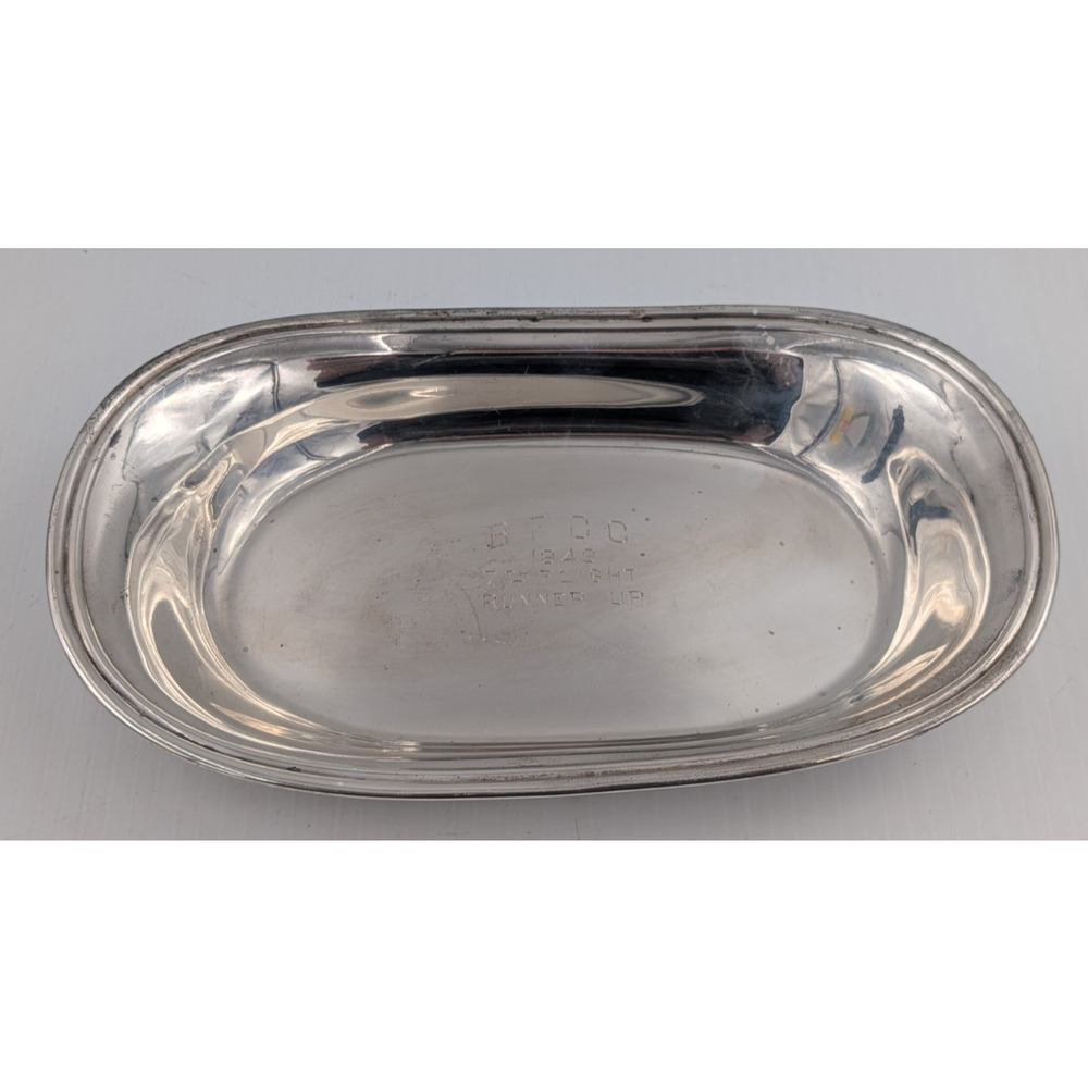 Lord Saybrook International Sterling Silver 10" Tray Bowl 246g Engraved Trophy